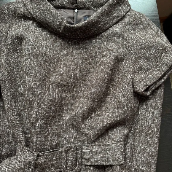 Banana Republic Brown Tweed Belted Sheath Dress Size 10 - Picture 10 of 10